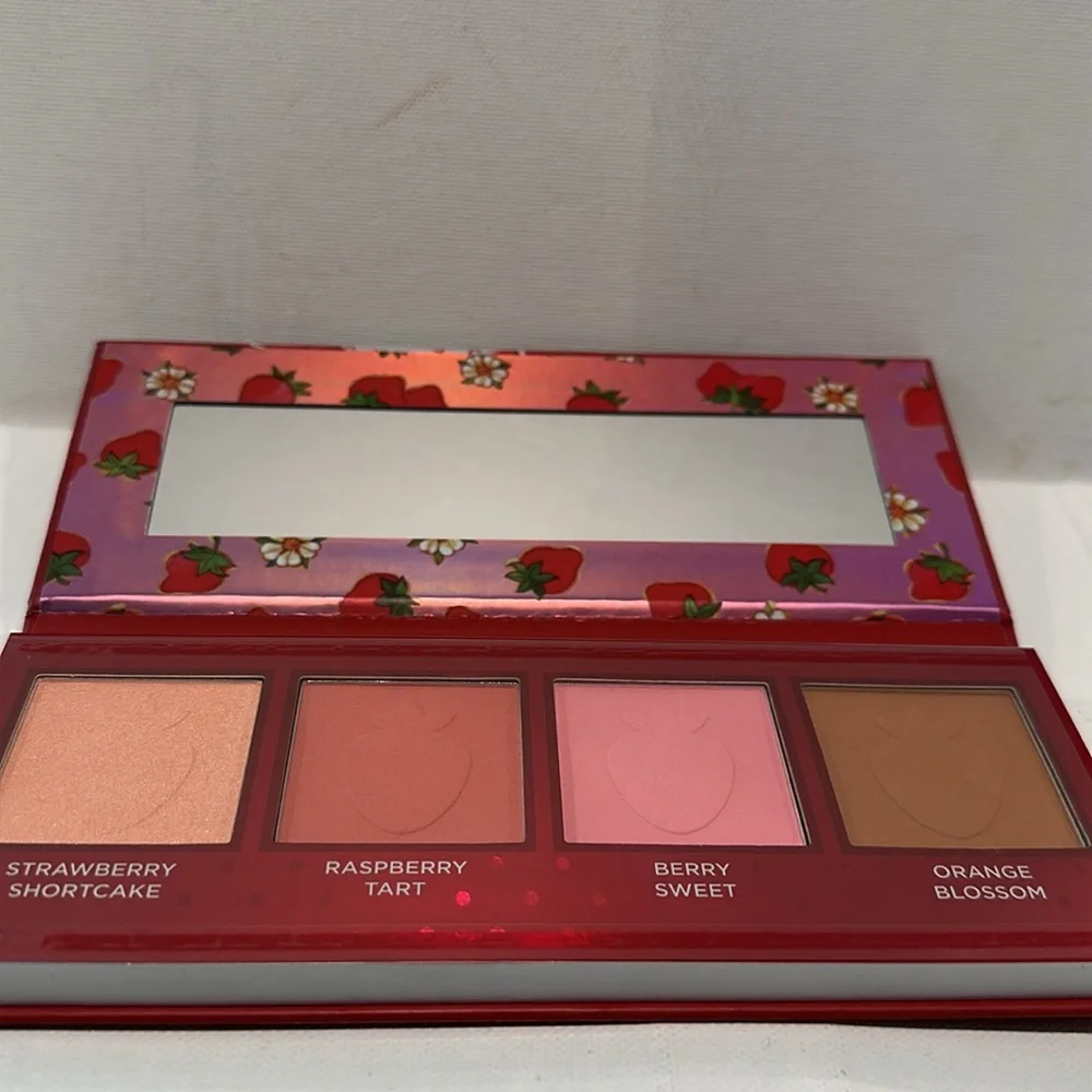 Strawberry Shortcake Complexion Palette with Bronzer, Highlighter and Blush.